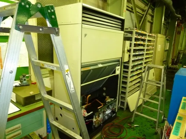 工場 エアコン新規取付